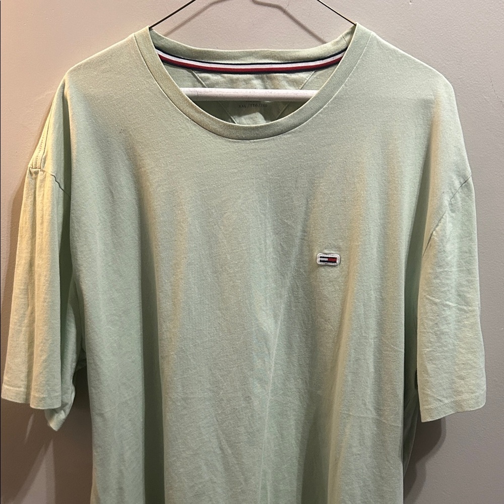Tommy Hilfiger Classic Seafoam Green Cotton T-Shirt - Picture 6 of 7